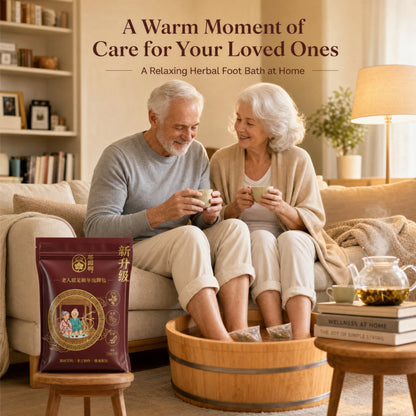 Senior Herbal Foot Soak Bags | Ginger & Mugwort Warming Foot Bath for Elderly Daily Wellness