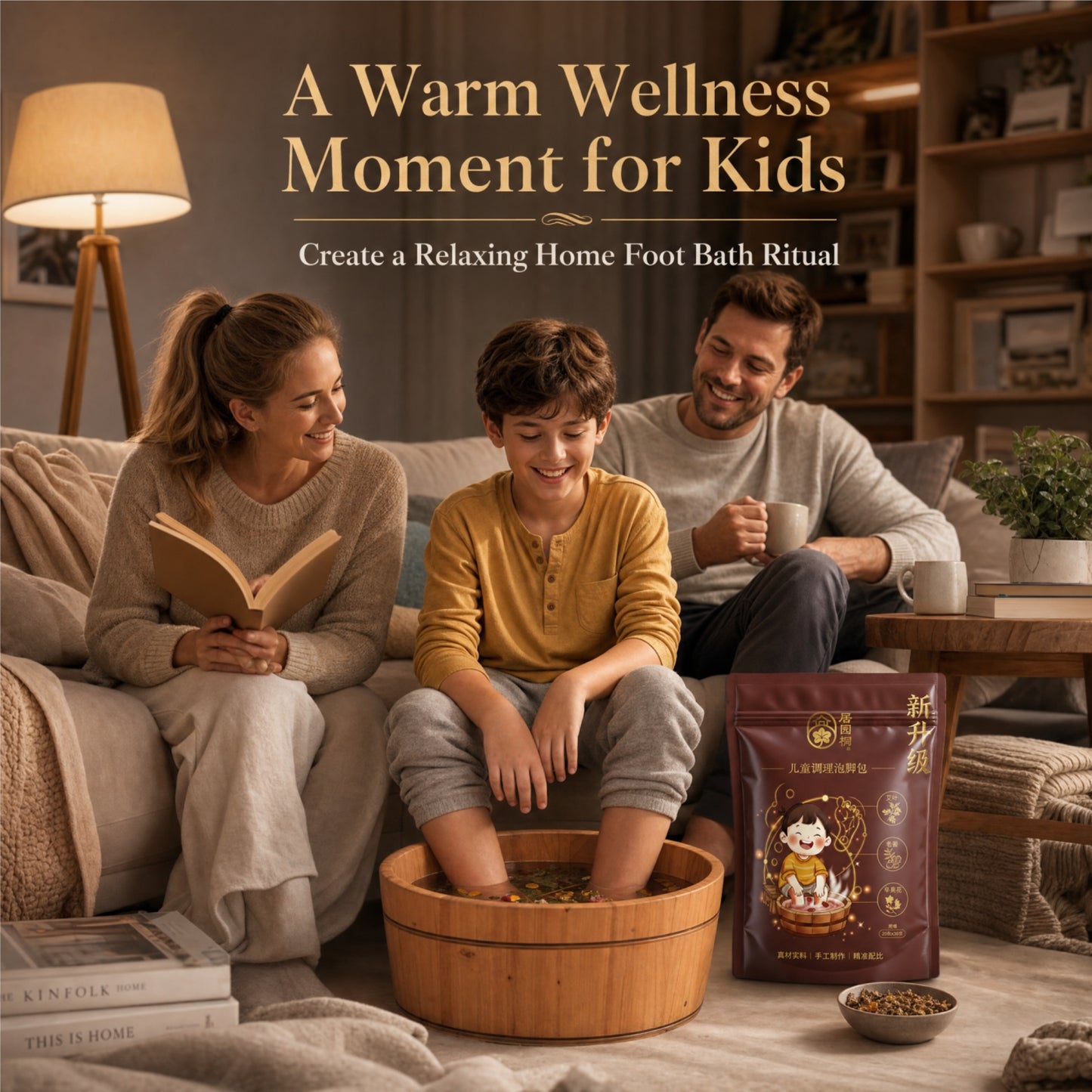 Children's Herbal Foot Soak Bags | Natural Botanical Foot Bath for Family Wellness
