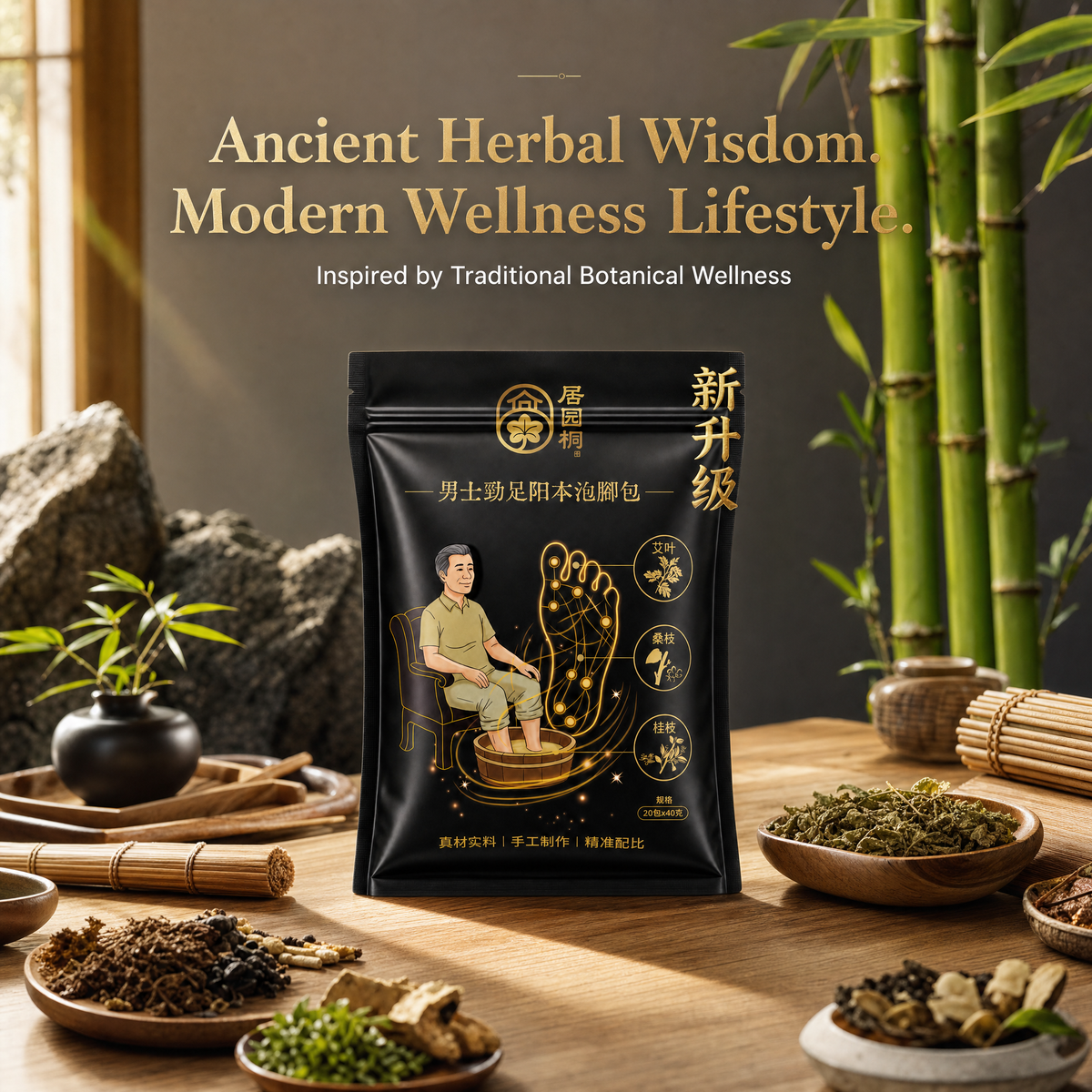 Men's Herbal Foot Soak Bags | Relaxing Foot Bath After Work & Active Lifestyle